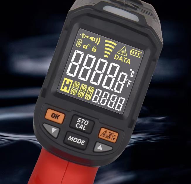 Industrial Laser Thermometer Gun - Industrial High‑Temperature Infrared Thermometer Non‑Contact Digital