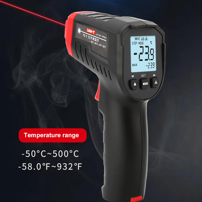 UNI-T UT306S UT306C Digital Th - огляд і ціна Industrial Laser Thermometer Gun