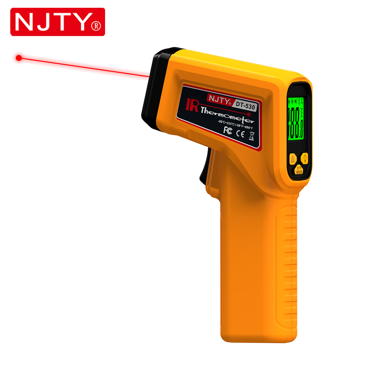 NJTY Infrared Thermometer Lase - огляд і ціна Industrial Laser Thermometer Gun